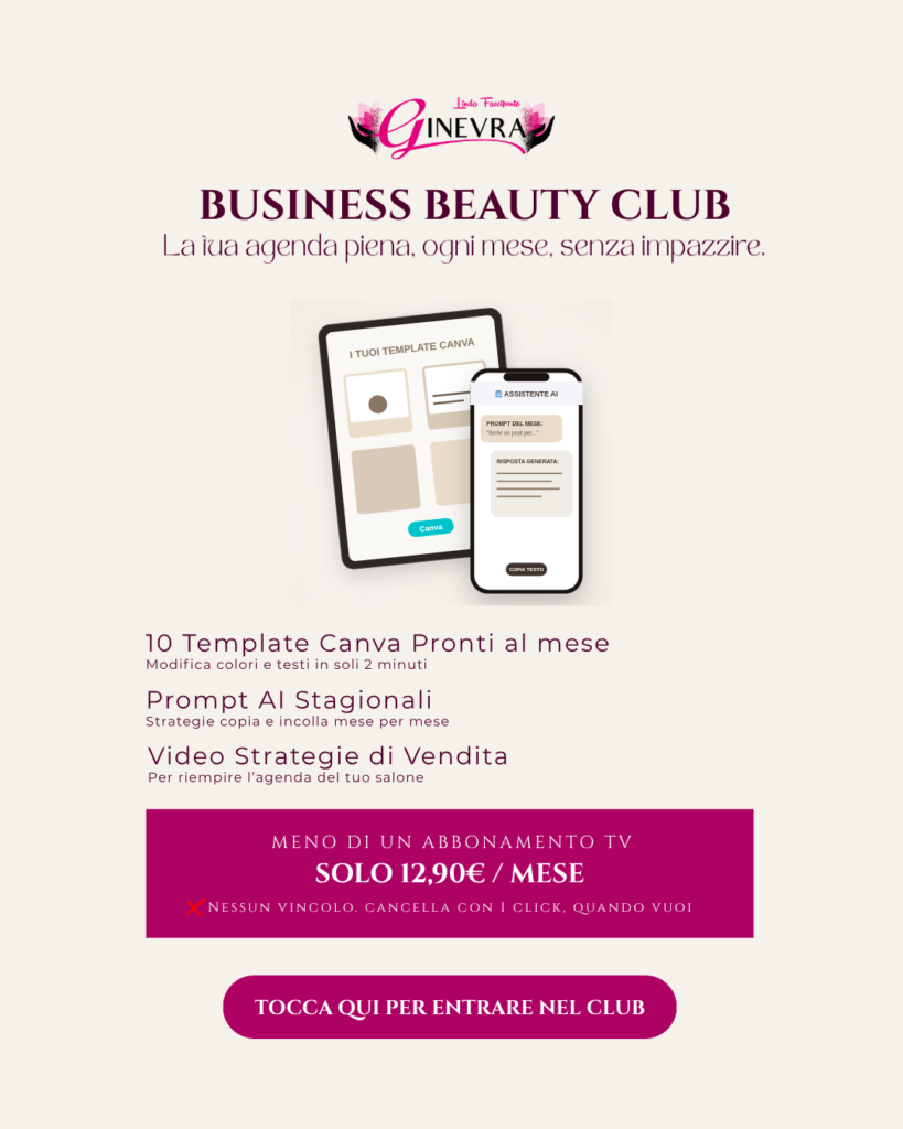 Business Beauty Club: La tua agenda piena, senza forzo